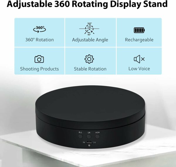 Plateau Présentoir Tournante Motorisée 360 degré 3KG – Image 6