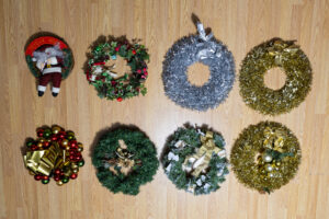 Lot couronnes de Porte de noël 30cm - DÉCORATION DE NOËL