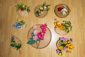 Lot de Plateaux de fleurs en paille 25cm à 50cm - DÉCORATION