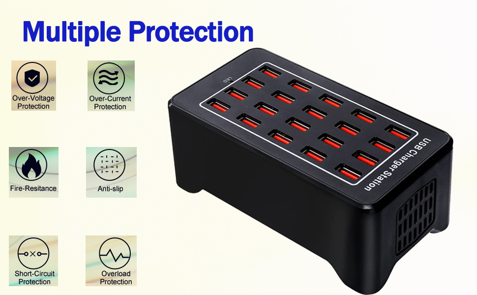 Station de Charge USB 20 Ports 100W – Image 4